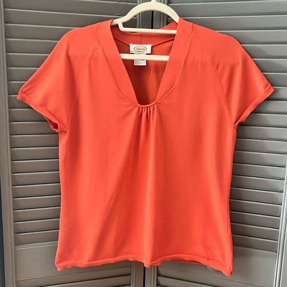 Talbots Orange V-Neck Top